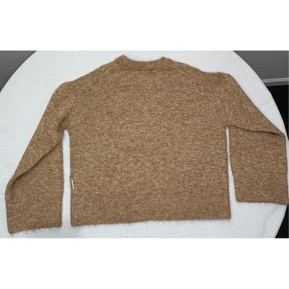 Calvin Klein Womens Medium Camel Brown Fuzzy Knit Sweater Wide Sleeve NWOT - Picture 6 of 9